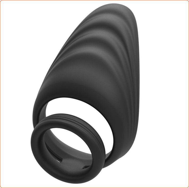 Silicone Dual Penis Ring with Taint Teaser