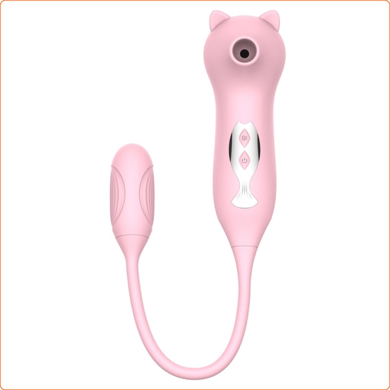 Kiss Cat 2 In 1 Suction Vibrator