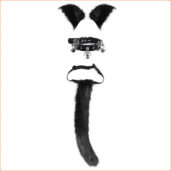 Fox Tail With Collar And Cat Ear